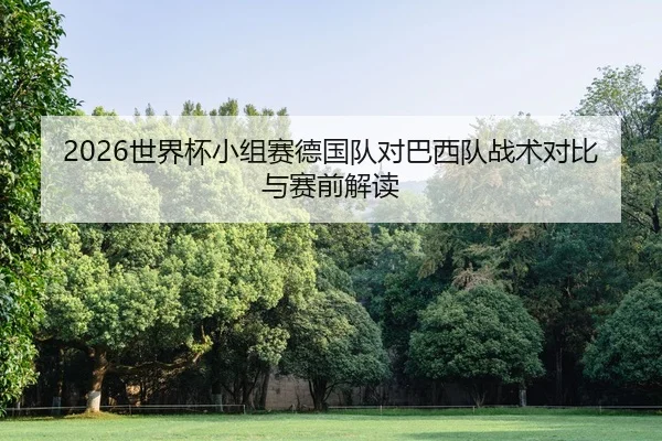 2026世界杯小组赛德国队对巴西队战术对比与赛前解读
